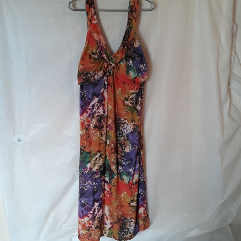 60's style multi color dress
